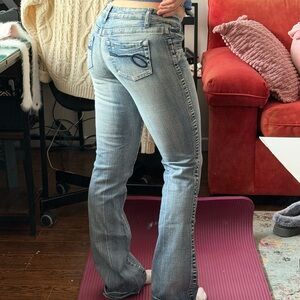 VNTG Foxy Jeans Y2K Low Rise Bootcut Denim  Size 3